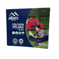 Colchón inflable Alpes Outdoor 1 Plaza 185x76x22 cm 2