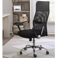 Silla Escritorio Ejecutiva Just Home Collection  Malla Negro