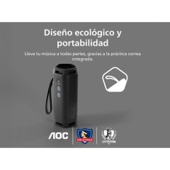 PARLANTE BLUETOOTH AOC CENTENARIO COLO-COLO NEGRO 2