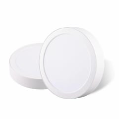 Pack 2 Panel Led Sobrepuesto Circular Blanco 18W Luz Cálida 0