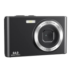 Cámara Digital 4K 64MP Zoom 18X -  Flash y Luz de Relleno-Negro