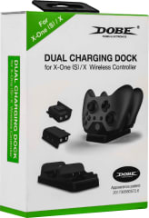 Base de carga y batería para mando doble Dobe - Negro