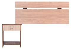 Set Dormitorio 1.5 Plaza Velador Y Resaldo Olmo CIC 0