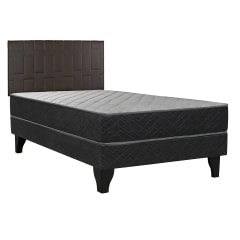 Cama celta  Europea Apolo Black 1 plaza + Respaldo dañado. 0