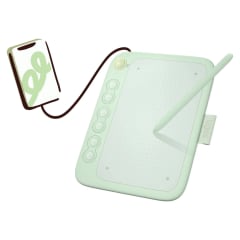 Tableta de dibujo móvil Q6 de 6 pulgadas para teléfonos inteligentes-Verde claro 1