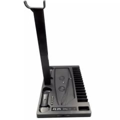 Soporte Base Ps5 Para 2 Dualsense Audifonos Con Ventilador.
