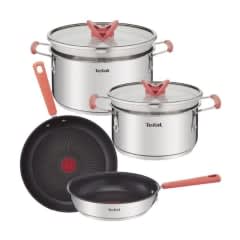 Bateria de cocina tefal optispace de acero inox. 6pz, caja dañada 0