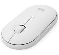 Mouse Logitech M350 Pebble Bluetooth® o USB de 2,4 GHz Blanco