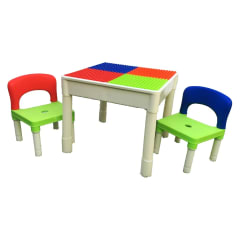 Mesa entretenida Kidscool Multicolor 2 sillas, caja con desgaste.