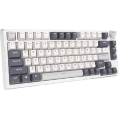 Teclado Mecánico Royal Kludge RKH81 75% RGB Switch Brown Hotswap Bluetooth - Blanco