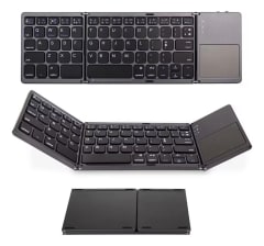 Teclado Bluetooth Inalámbrico Touchpad Plegable Negro 2