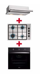 Kit Empotrable Horno Eléctrico HBB5360FBK + Encimera a Gas HLX540KBB0C + Campana TL6310  Teka Inox. 0