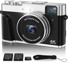 Cámaras digitales 4K 48MP RENVMEXY DC202L 64GB Negro