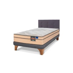 Cama Europea Novus Cobre 1.5 X 200 plazas box + Respaldo Royal 1