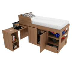 CAMA 1 PLAZA ALMENDRA CON ESCRITORIO Tecnomobili 0