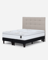 Cama Europea Art 4 Rosen, 2 Plazas, Base Dividida + Respaldo