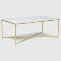 Mesa De Centro Imperial Basement Home Blanco/Dorado 0