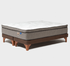 Cama Europea 2 Plazas Terra Cobre Flex Base Dividida 0