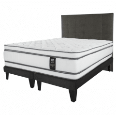 Cama Europea Majesty 2 Plazas Flex + Respaldo Design Grafito 0