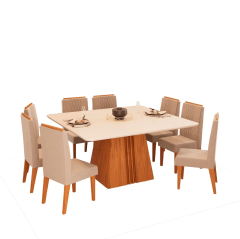 Juego De Comedor Italia Lia 8 Puestos Vekkahome 0