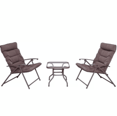 Juego de Balcón de Terraza Sao Paulo 2 Personas Taupe 0