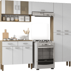 Kit mueble cocina new quartz nogal white PARANA 0