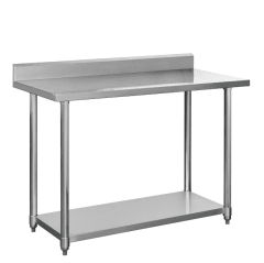 Meson de trabajo Ventus Mural con repisa inferior Eco de Acero Inoxidable 0