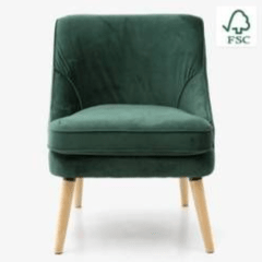 Silla Poltrona Mica Orleans De Tela VERDE 0
