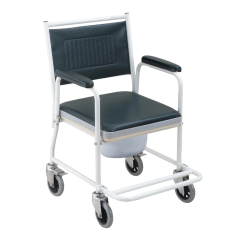 SILLA DE BAÑO CON RUEDAS ACERO 0