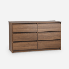 Cómoda 6 Cajones Nórdica Nogal CIC 0