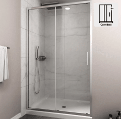 Mampara Premium Corredera frontal 140x190 cm Easy Clean 0