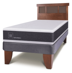 Cama Europea 1.5 Plazas Cic Ortopedic + Respaldo Dublin