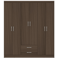 Clóset 6 Puertas162x183x47 cm Avellana casa bonita 0