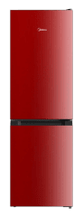 Refrigerador Midea bottom freezer no frost MDRB241FGE13 169L Rojo 0