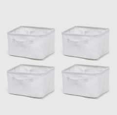 Set 4 Canastos Canvas Cream S Mica 0