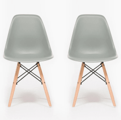 Pack 2 Sillas de Comedor Mica Bilund gris 0