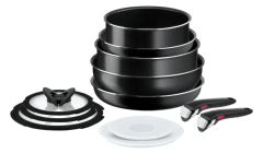 Batería De Cocina 12 Piezas Ingenio + 2 Mangos Tefal Negro 0