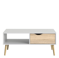 MESA BLANCA ROBLE PLATINADO OSLO 0