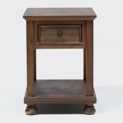 Mesa Lateral  Roberta Allen Porter Rectangular Café Barnizado