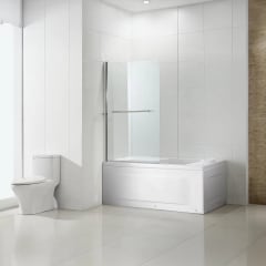 Mampara Baño Sensi Dacqua Abatible Bariloche 140x90cm 6mm 0