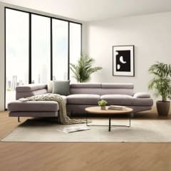 Sofá Mica Seccional Izquierdo Okinawa 4 Cuerpos-Gris 0