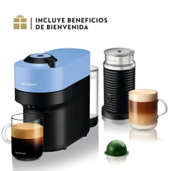 Cafetera Nespresso Vertuo Pop Con Espumador De Leche Color Celeste 0