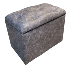 Pouff Baúl  Botones-Gris 0