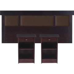 Respaldo + 2 velador 2 plazas 0