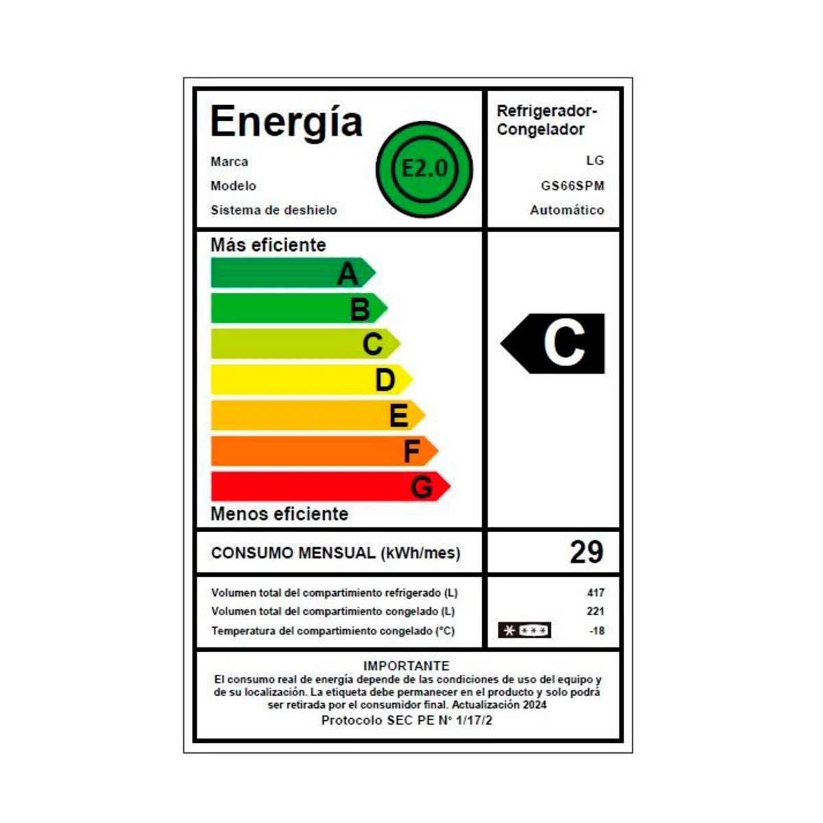 Refrigerador  LG GS66SPM 638L, caja dañada5