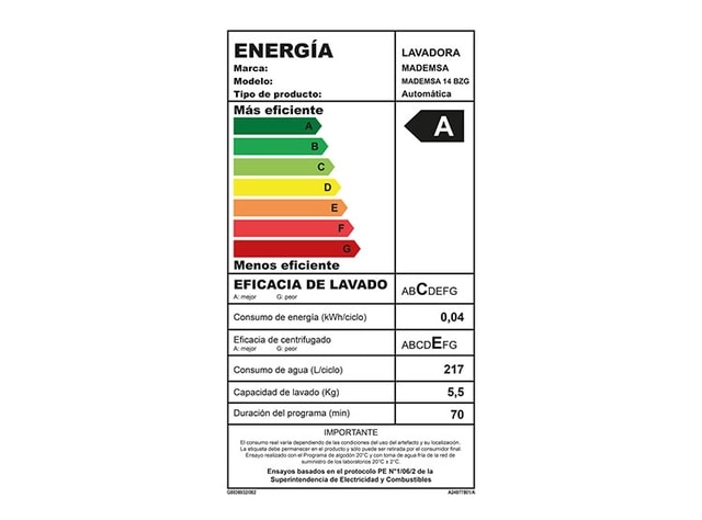Lavadora carga superior Mademsa 14 BZG 14Kg, leves rayas en 1 costado,caja genérica4