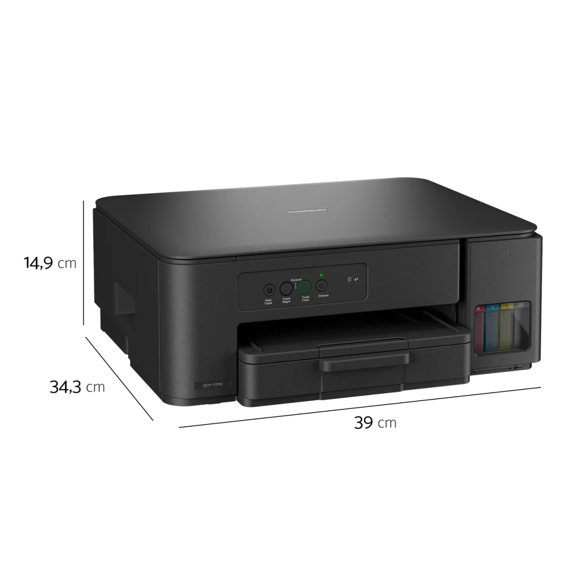 Impresora Multifuncional Brother  Inyección a color DCPT230 Negro2