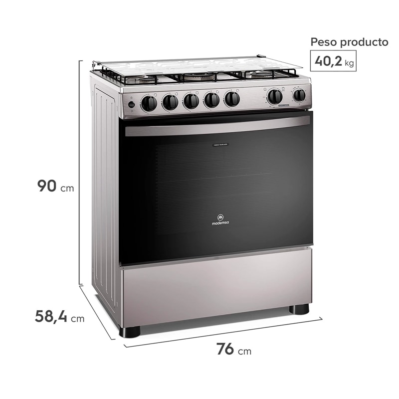 Cocina a gas  Mademsa 5Q FM5SSC Inox3
