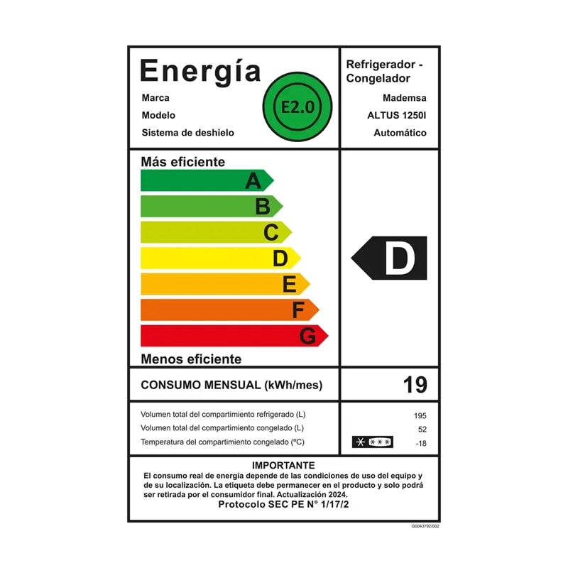 Refrigerador No Frost Mademsa Altus 1250,caja dañada.8