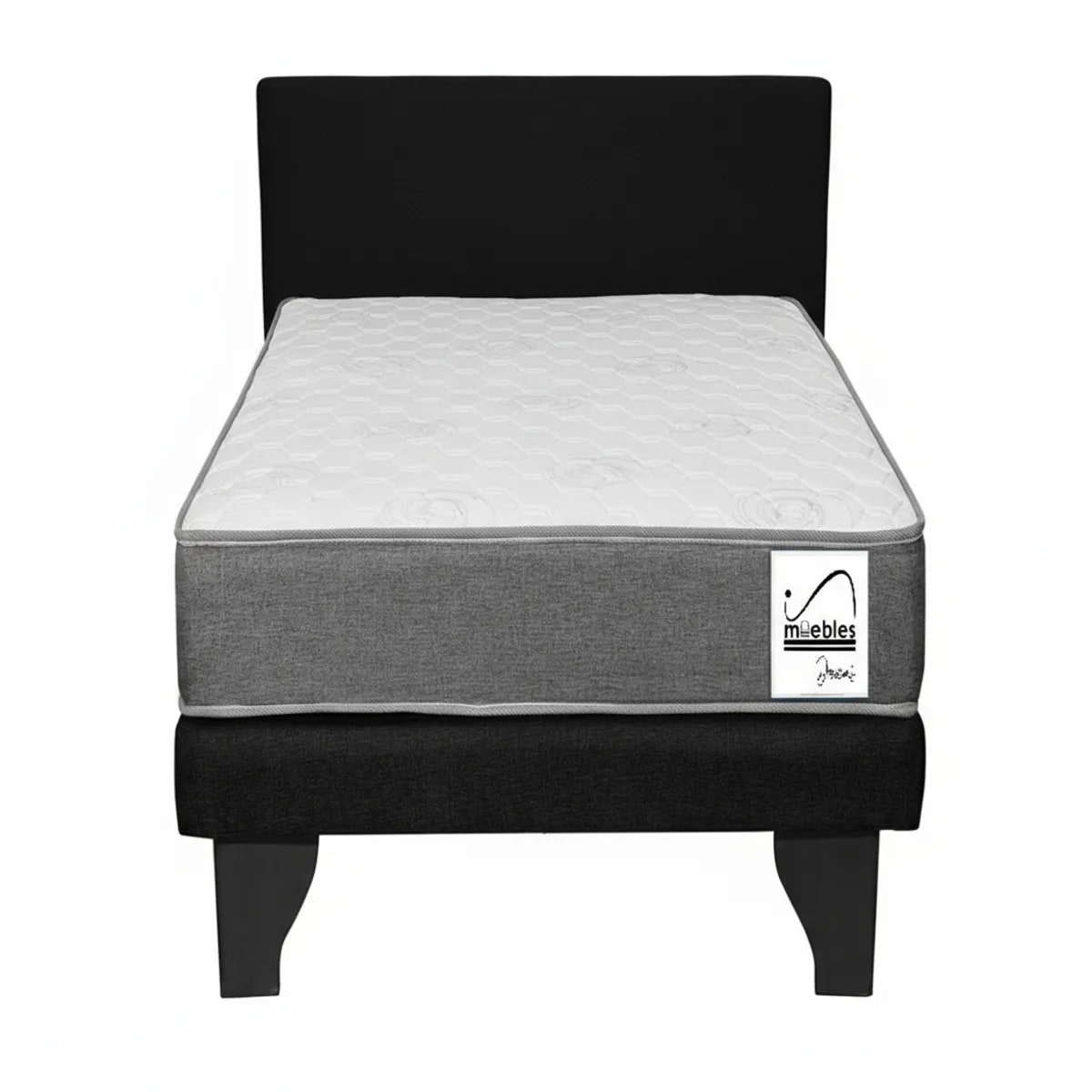 Cama Europea Basic 1 plaza + respaldo1